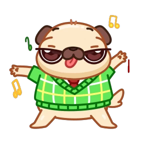 Мопс — стикер для MAX