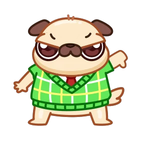 Мопс — стикер для MAX