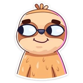 Ленивец — стикер для MAX