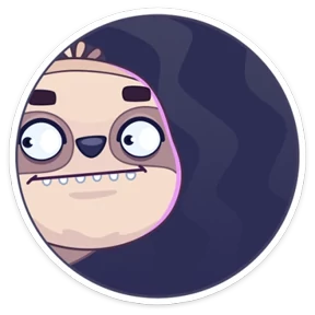 Ленивец — стикер для MAX