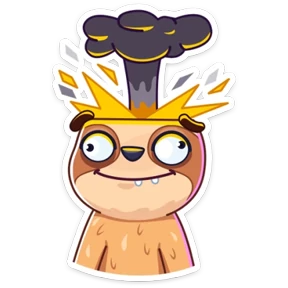 Ленивец — стикер для MAX