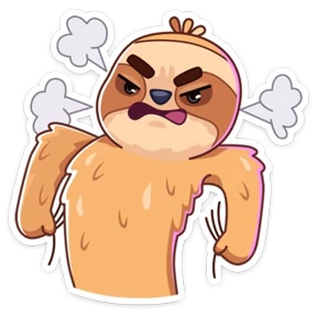 Ленивец — стикер для MAX