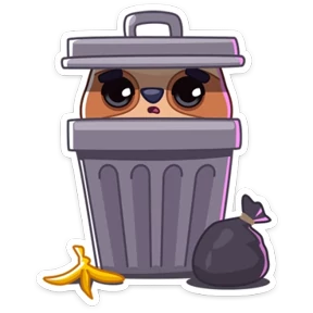 Ленивец — стикер для MAX