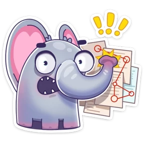 Просто слон — стикер для MAX