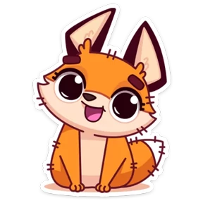 Лисёнок — стикер для MAX