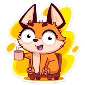Лисёнок — стикер для MAX