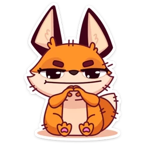 Лисёнок — стикер для MAX