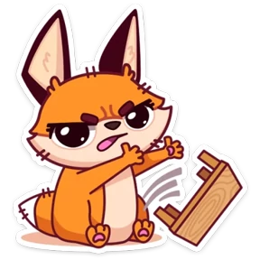 Лисёнок — стикер для MAX