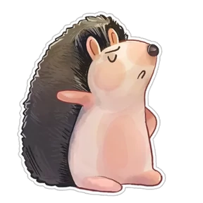 Милый ёж — стикер для MAX