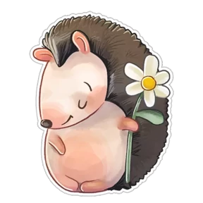 Милый ёж — стикер для MAX
