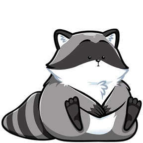 Енот — стикер для MAX