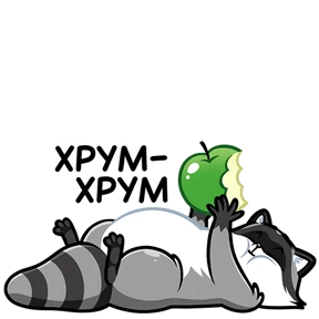 Енот — стикер для MAX