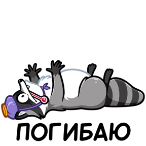 Енот — стикер для MAX