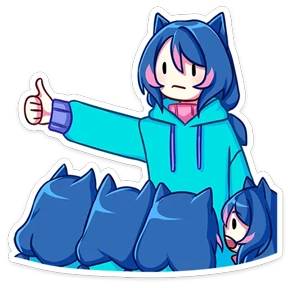 Уня — стикер для MAX