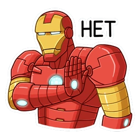 Железный Человек — стикер для MAX