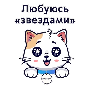Кот Манеж — стикер для MAX