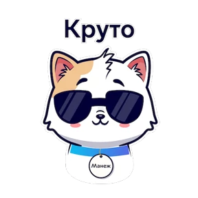 Кот Манеж — стикер для MAX