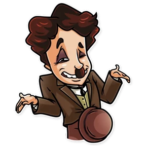 Charlie Chaplin- Кино Трейлеры — стикер для MAX
