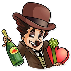 Charlie Chaplin- Кино Трейлеры — стикер для MAX