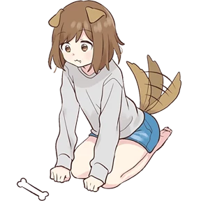 Собачка-тян @Nyasticks — стикер для MAX