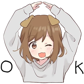 Собачка-тян @Nyasticks — стикер для MAX