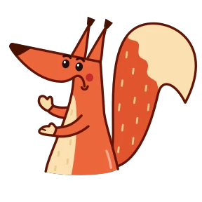 Рыжая белка @Emoji_Club — стикер для MAX