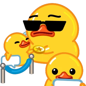 Telegram Duck — стикер для MAX