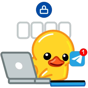 Telegram Duck — стикер для MAX
