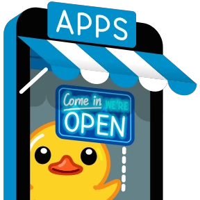 Telegram Duck — стикер для MAX