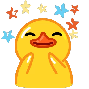Telegram Duck — стикер для MAX