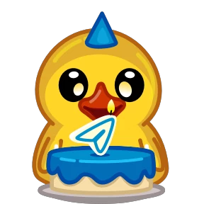 Telegram Duck — стикер для MAX