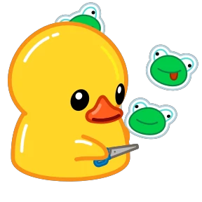 Telegram Duck — стикер для MAX
