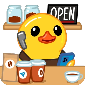 Telegram Duck — стикер для MAX