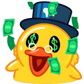 Telegram Duck — стикер для MAX