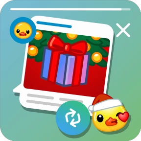 Telegram Duck — стикер для MAX