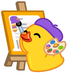 Telegram Duck — стикер для MAX