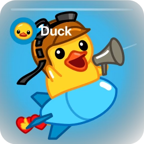 Telegram Duck — стикер для MAX