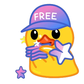 Telegram Duck — стикер для MAX