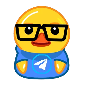 Telegram Duck — стикер для MAX