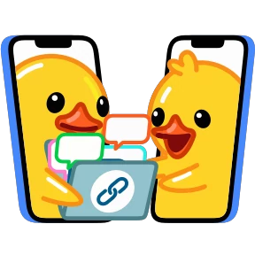 Telegram Duck — стикер для MAX