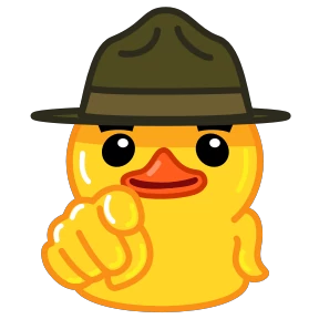 Telegram Duck — стикер для MAX