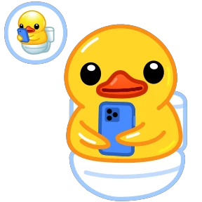 Telegram Duck — стикер для MAX