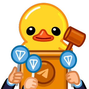 Telegram Duck — стикер для MAX