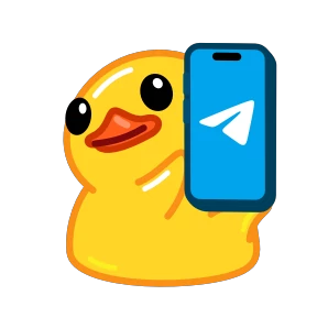 Telegram Duck — стикер для MAX