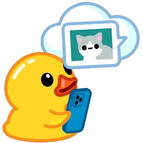 Telegram Duck — стикер для MAX