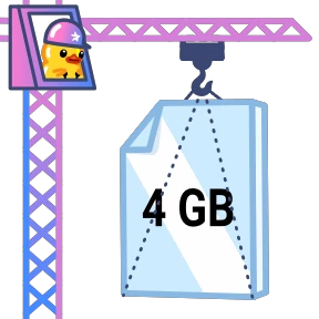 Telegram Duck — стикер для MAX