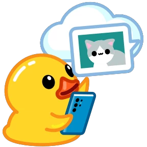 Telegram Duck — стикер для MAX