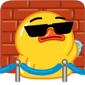 Telegram Duck — стикер для MAX