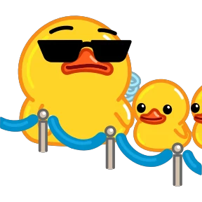 Telegram Duck — стикер для MAX