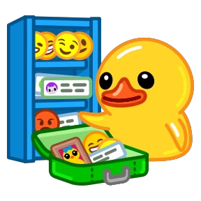 Telegram Duck — стикер для MAX